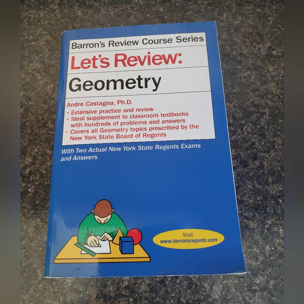 Barron's Let's Review Geometry Book Unused Paperback